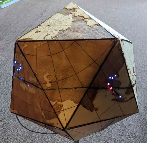 Icosahedron Travel Globe