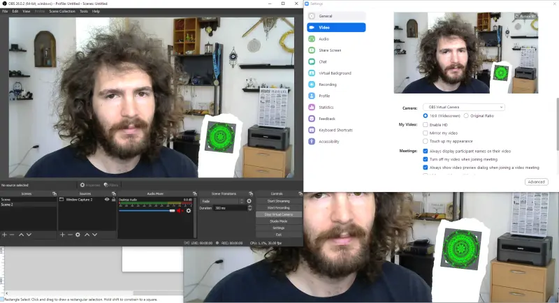 opencv to obs to zoom